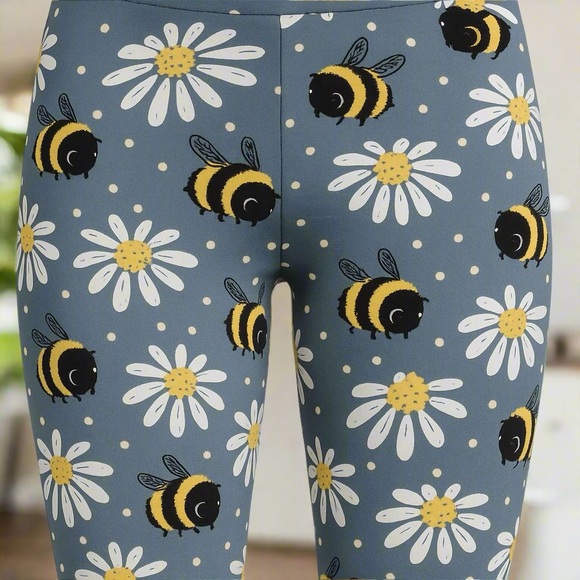 OS NEW Womens Bee Capri Leggings Buttery Soft High Waist Yoga Pants - Picture 3 of 12